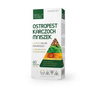 Medica Herbs Ostropest Karczoch mniszek 60 kaps