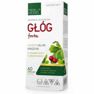 Medica Herbs Głóg Forte 520mg, 60 kaps