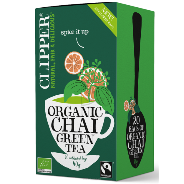 Herbata zielona Organic Chai Green Tea (20 x 2g) Clipper