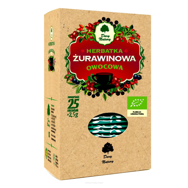 Herbata żurawinowa (25 x 2,5g) Dary Natury