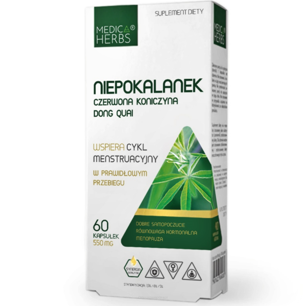 Niepokalanek, czerwona koniczyna, dong guai 60 kapsułek Medica Herbs