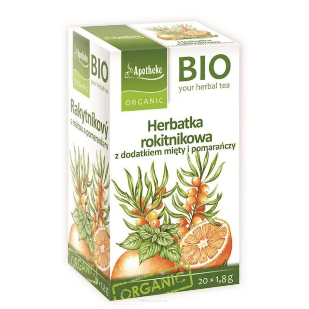 Herbatka rokitnikowa z dodatkiem mięty i pomarańczy bio (20 x 1,8g) Apotheke