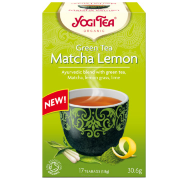 Herbata zielona z cytryną i matchą Matcha Lemon (17 x 1,8g) Yogi Tea