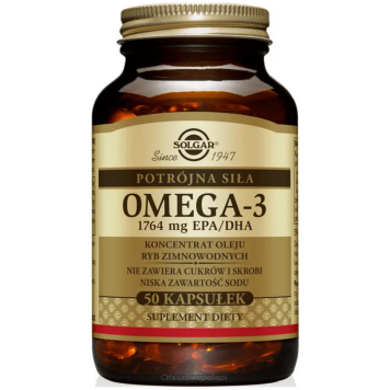 Omega 3 potrójna siła 1764mg EPA/DH50 kaps. Solgar