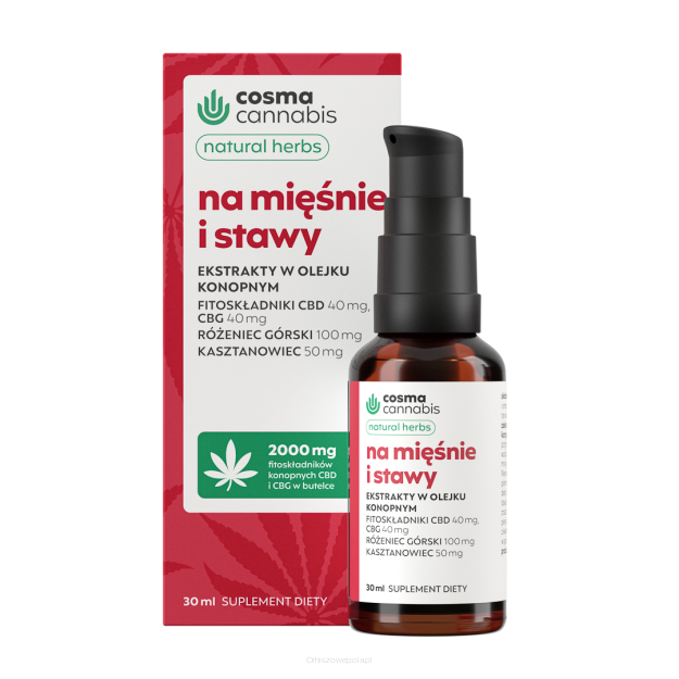 Cosma Cannabis Na Mięśnie i Stawy Natural Herbs 30 ml