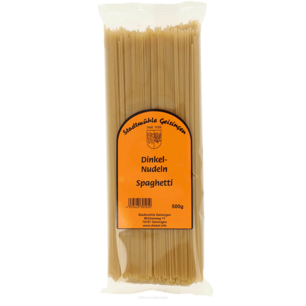 Makaron orkiszowy spaghetti bez jaj 500g Geisingen