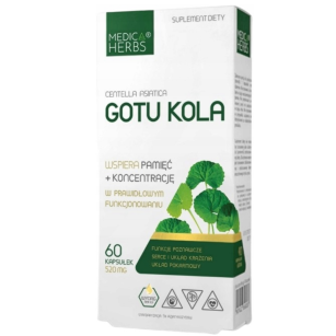 Gotu Kola 520mg 60 kapsułek Medica Herbs