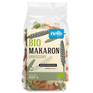 Makaron orkiszowy jeżyki kolorowe 250g Niro